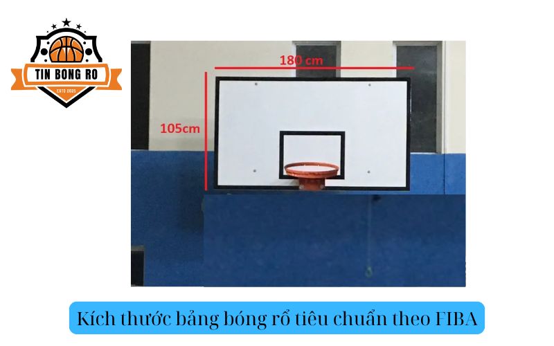 Kích thước bảng bóng rổ tiêu chuẩn theo FIBA