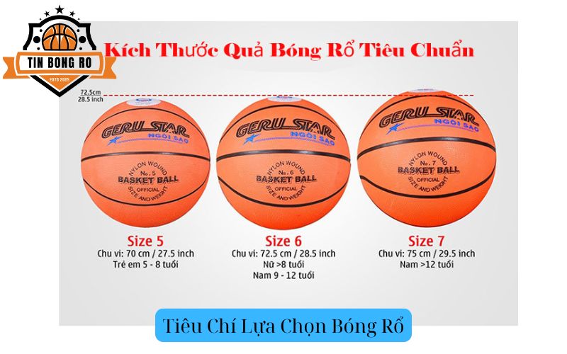 Tiêu Chí Lựa Chọn Bóng Rổ