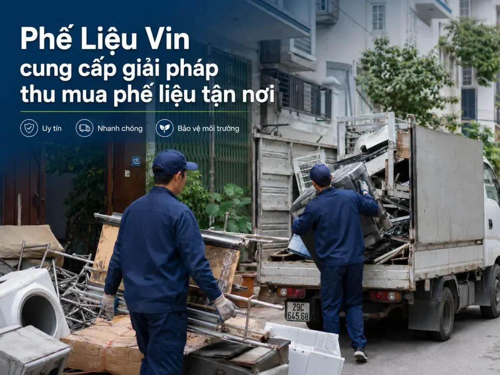 Phế Liệu Vin cung cấp dịch vụ thu mua phế liệu tận nơi